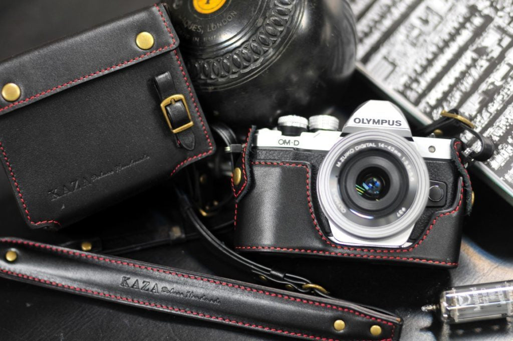 Olympus E M10 Mark II Leather Camera Case | kaza-deluxe