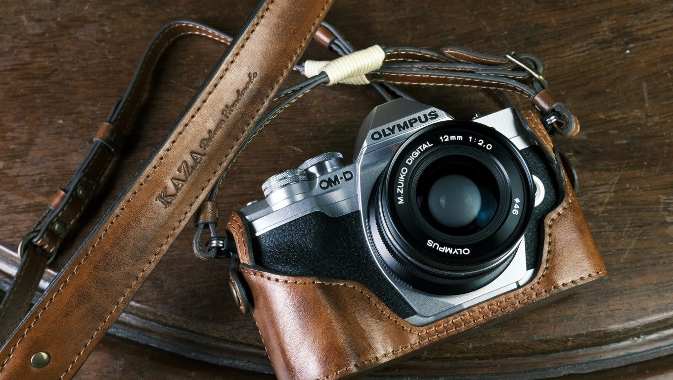 Olympus EM10 MK IV Leather camera case | kaza-deluxe