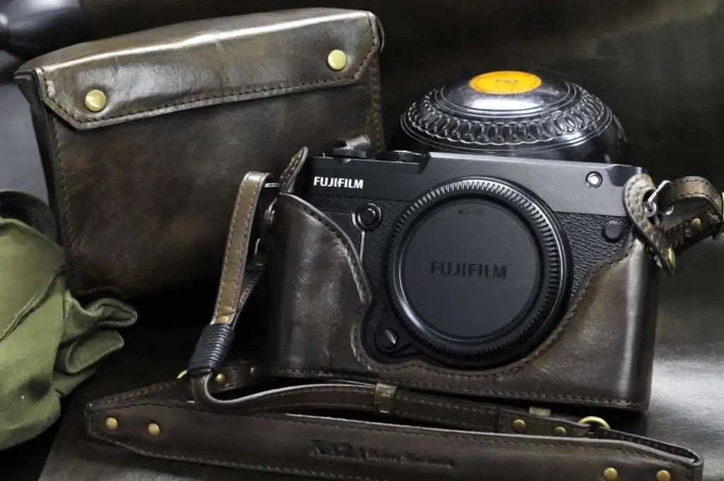 Fujifilm GFX50R Handcrafted Leather Camera Case - Kaza-deluxe