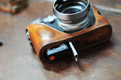 Fujifilm X 100F Leather Camera Case - Combo Set - kaza-deluxe