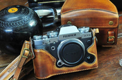 Fujifilm X T3 Leather Camera Case - kaza-deluxe
