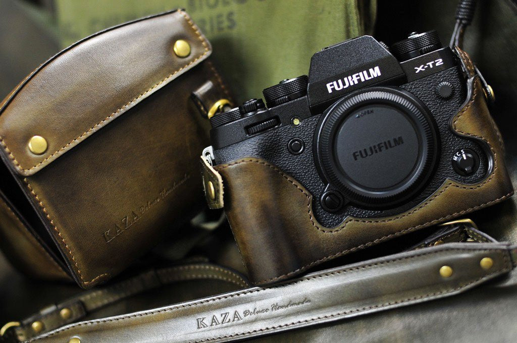 Fujifilm X T2 Leather Camera Case | kaza-deluxe