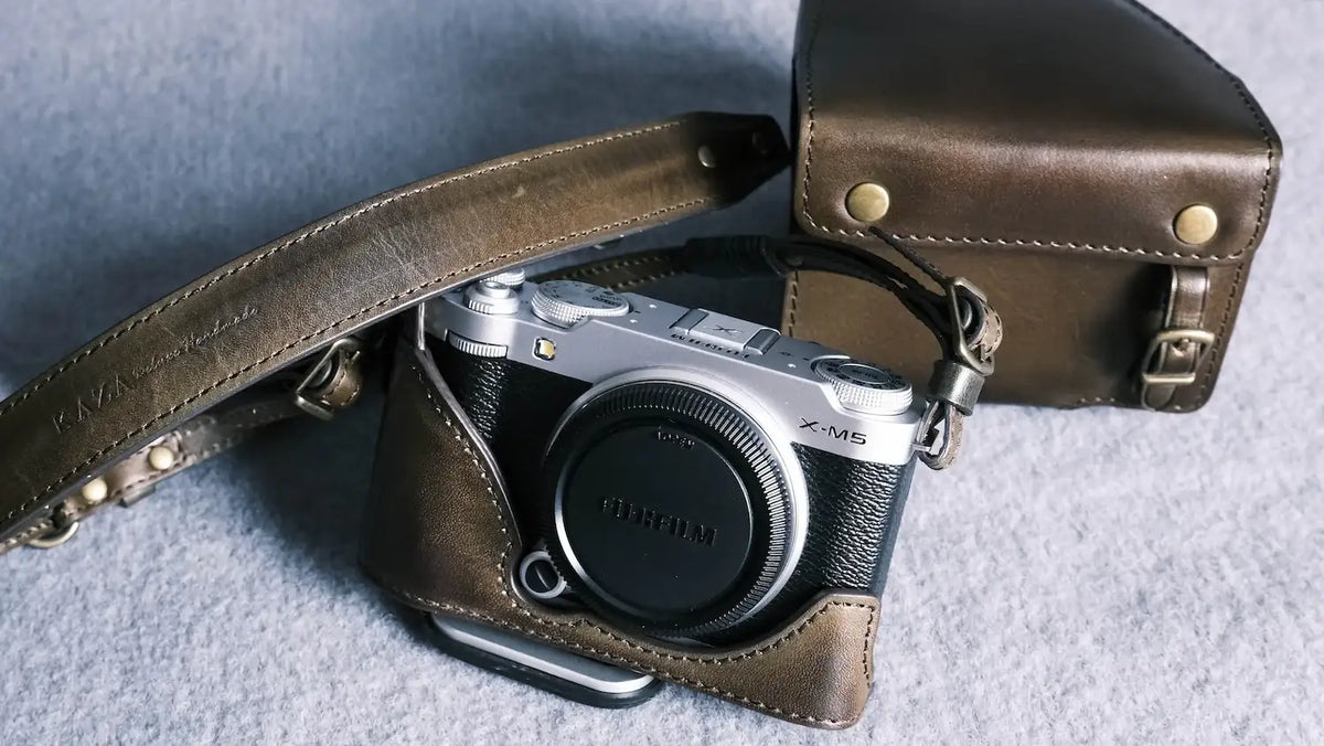 Fujifilm X M5 series Leather Camera Case - kaza-deluxe