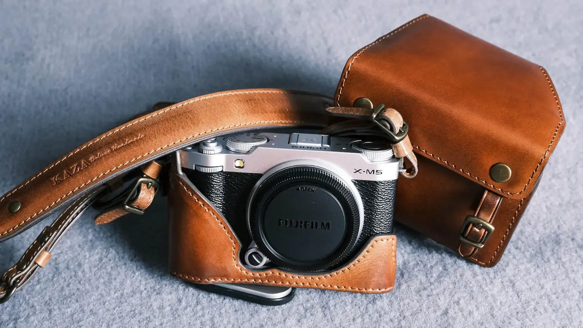 Fujifilm X M5 series Leather Camera Case - kaza-deluxe