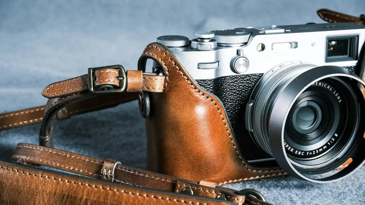 Fujifilm X 100VI Leather Camera Case - kaza-deluxe - Brown 