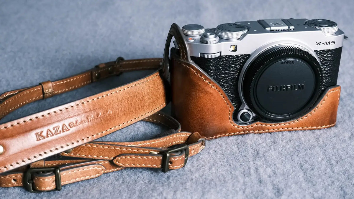 Fujifilm X M5 series Leather Camera Case - kaza-deluxe