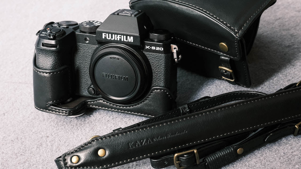Half Case For Fujifilm XS20 X-S20 Camera Cover Genuine Leather Handmade  Insert