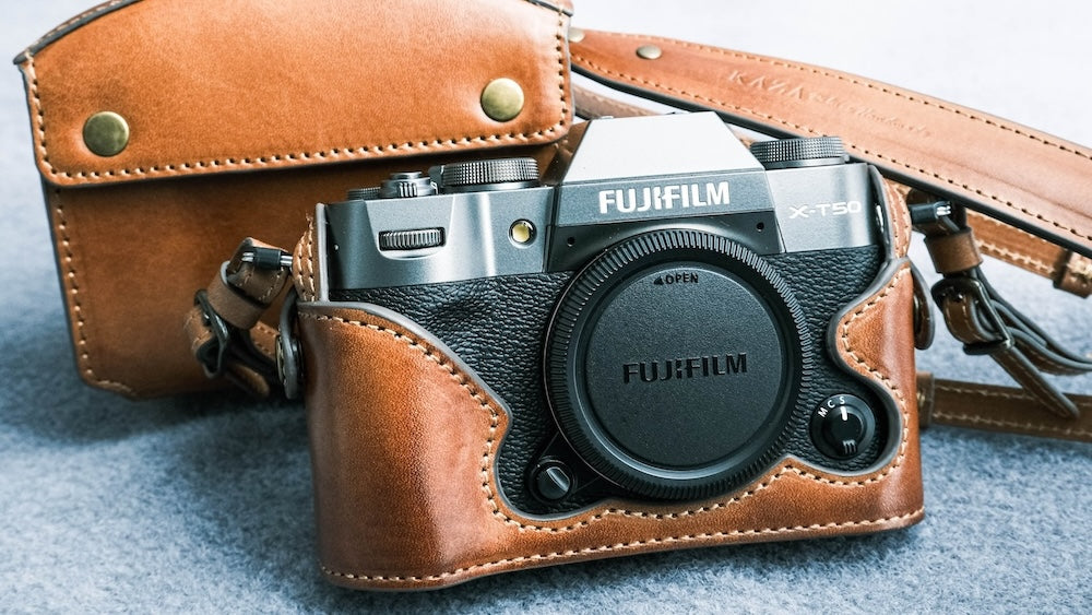 Fujifilm X T50 Leather Camera Case - kaza-deluxe