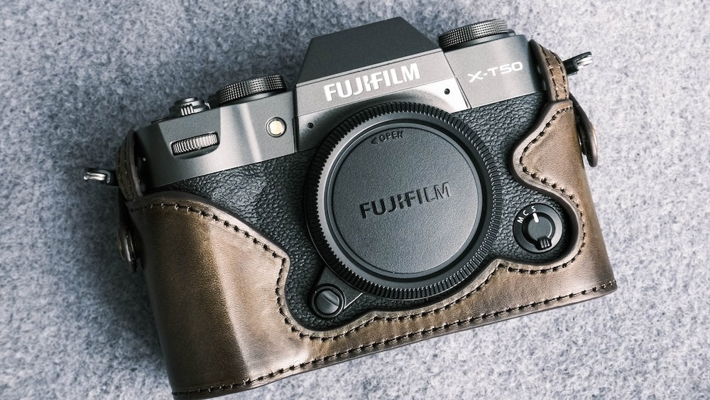 Fujifilm X T50 Leather Camera Case - kaza-deluxe