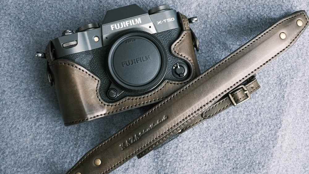 Fujifilm X T50 Leather Camera Case - kaza-deluxe