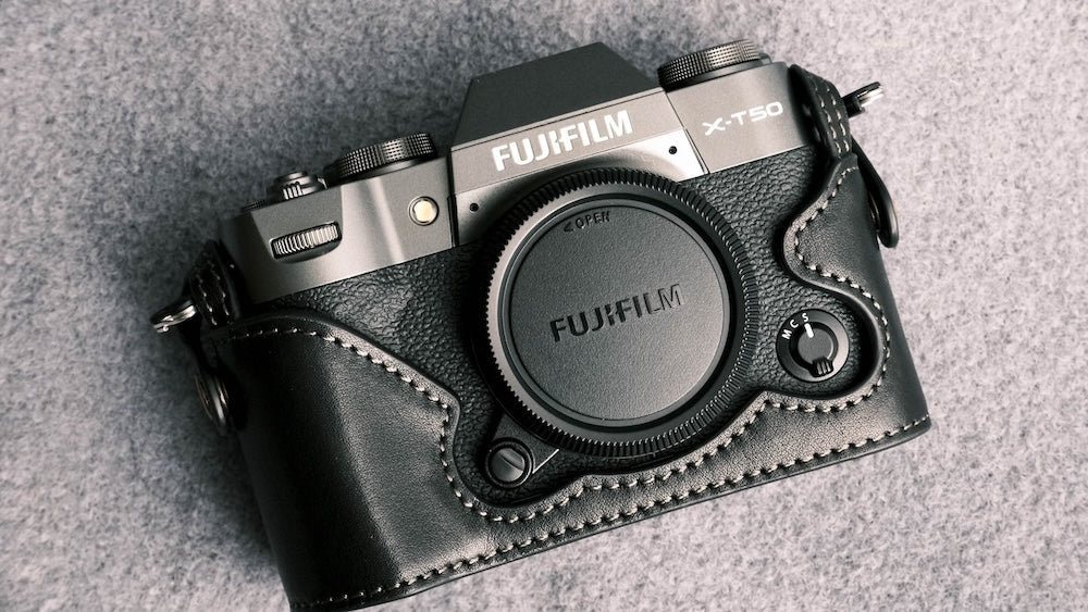 Fujifilm X T50 Leather Camera Case - kaza-deluxe