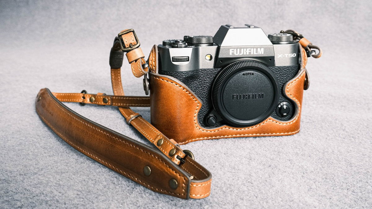 Fujifilm X T50 Leather Camera Case - kaza-deluxe