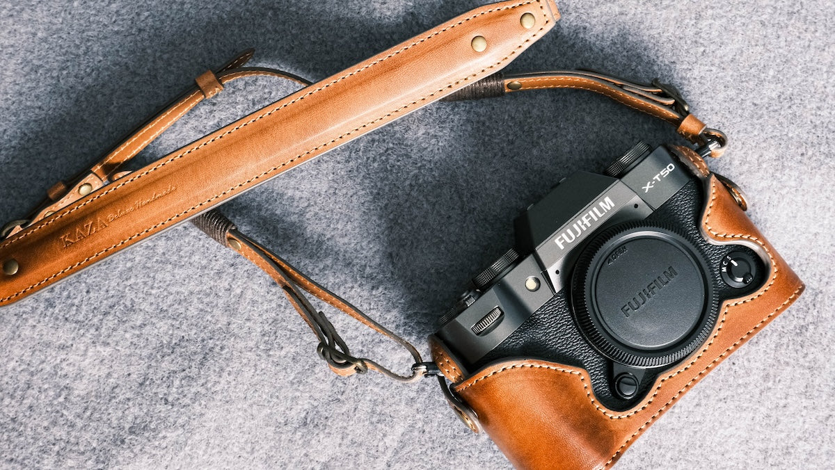 Fujifilm X T50 Leather Camera Case - kaza-deluxe