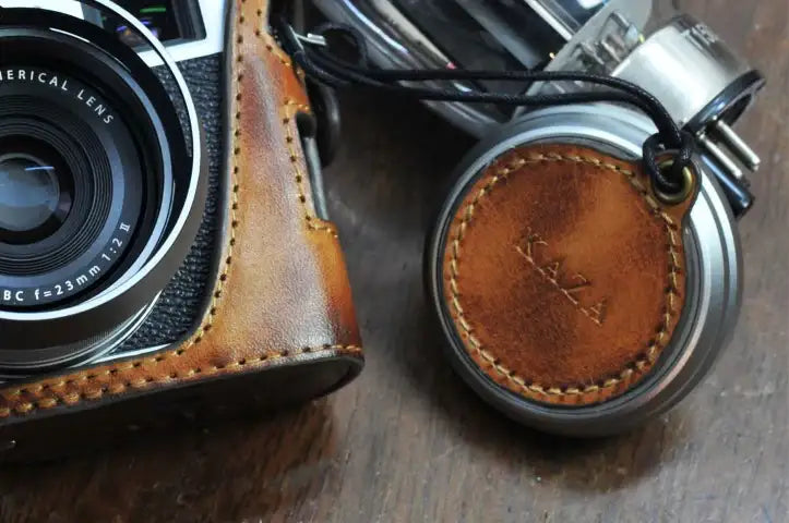 Leather Lens Cap Sticker - kaza-deluxe