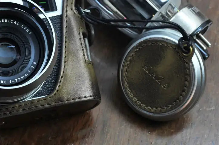 Leather Lens Cap Sticker - kaza-deluxe