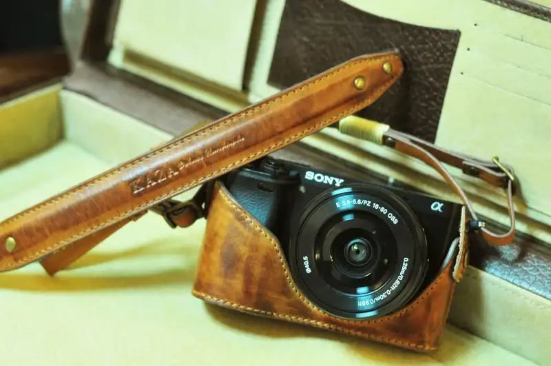 Sony A6000 Leather Camera Case - kaza-deluxe