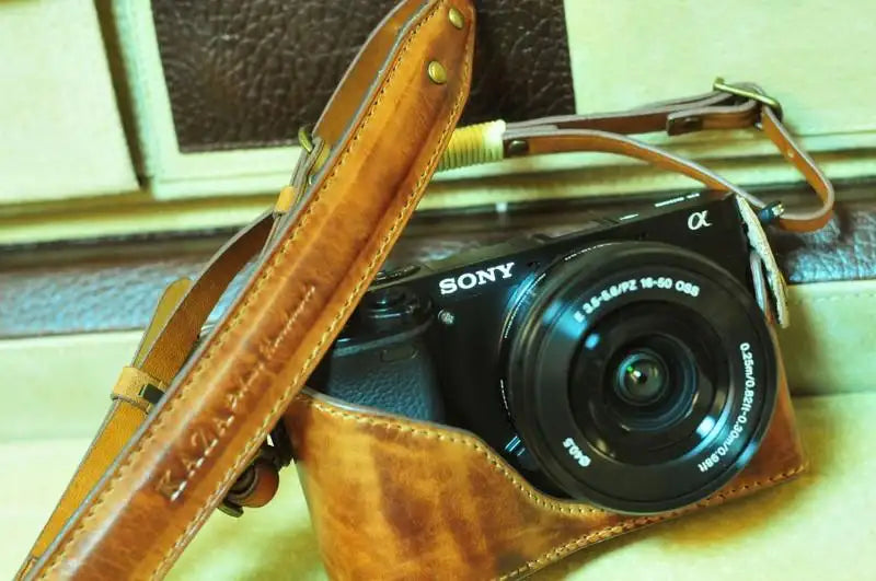 Sony A6000 Leather Camera Case - kaza-deluxe