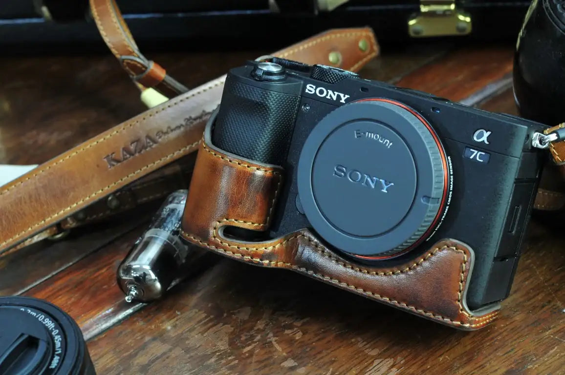 Sony A7C Leather Camera Case - kaza-deluxe