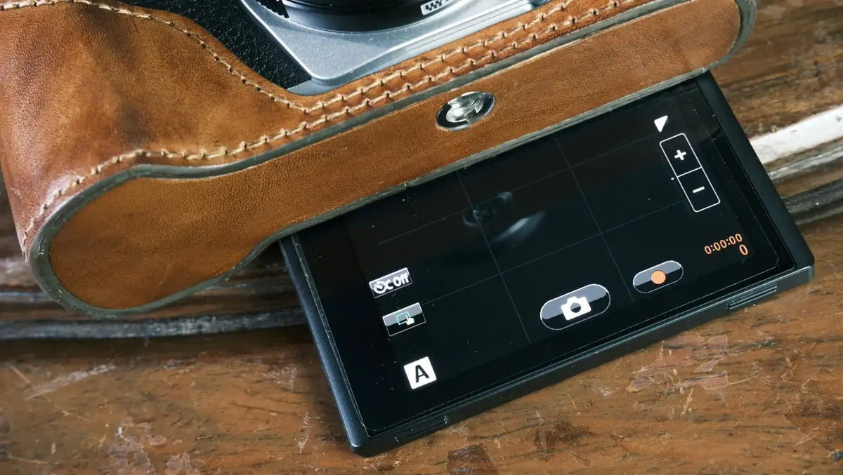 Olympus EM10 MK IV Leather camera case - kaza-deluxe
