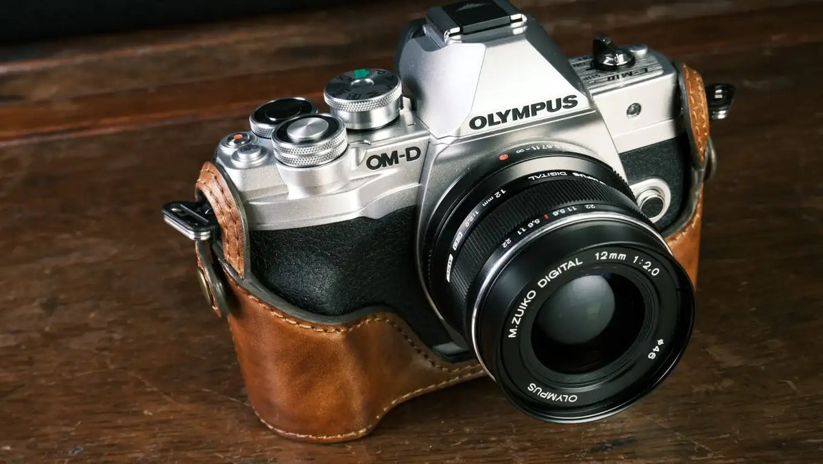 Olympus EM10 MK IV Leather camera case - kaza-deluxe