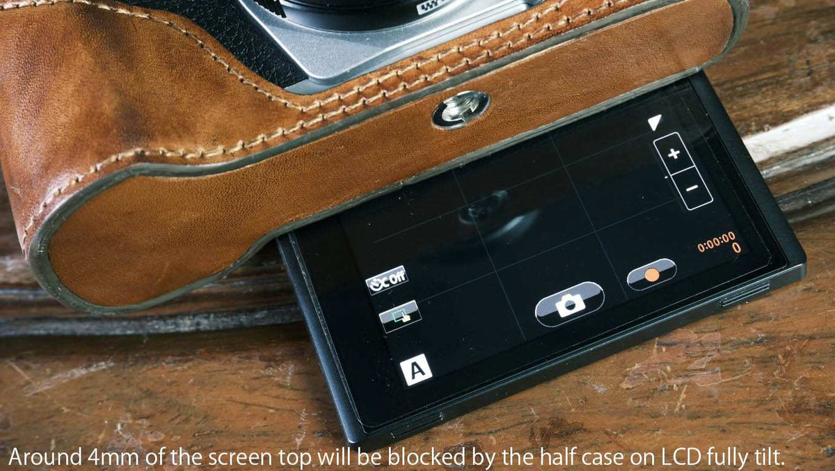 Olympus EM10 MK IV Leather camera case - kaza-deluxe