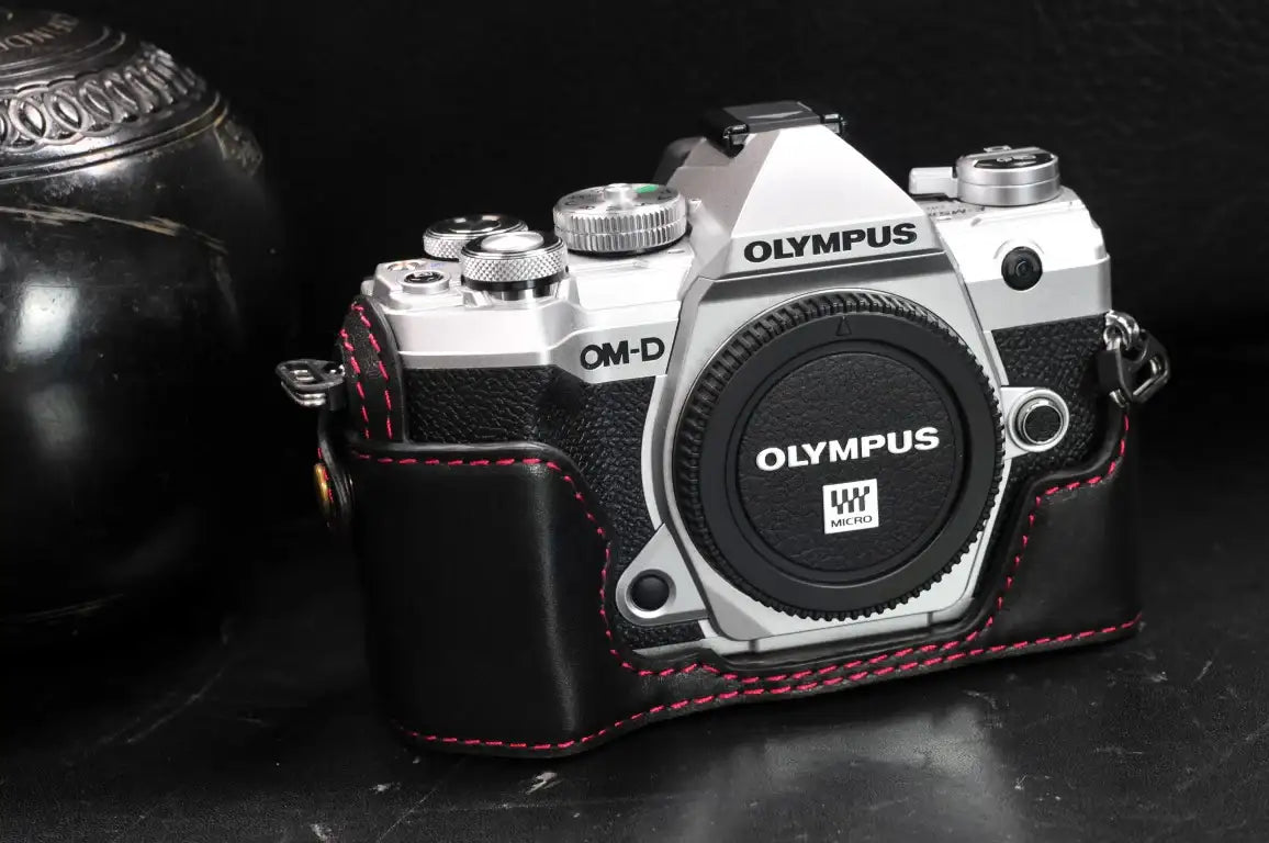 Olympus E M5 Mark II Leather Camera Case - kaza-deluxe