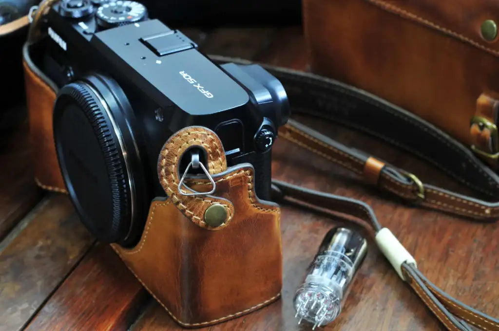 Fujifilm GFX50R Leather Camera Case - kaza-deluxe