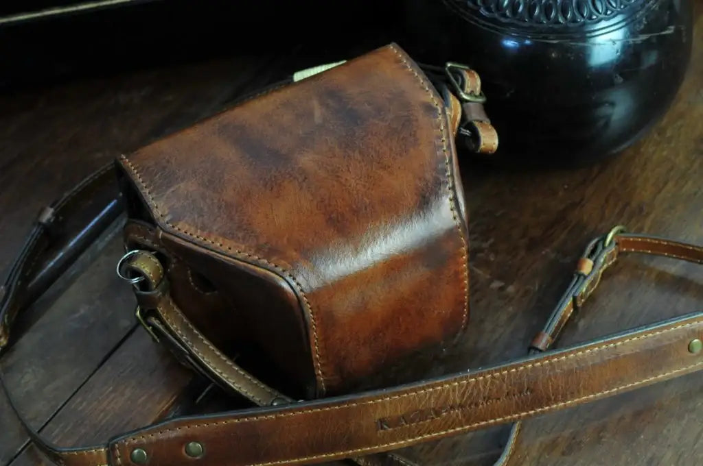 Canon Ql17 Series Leather Camera Case - kaza-deluxe
