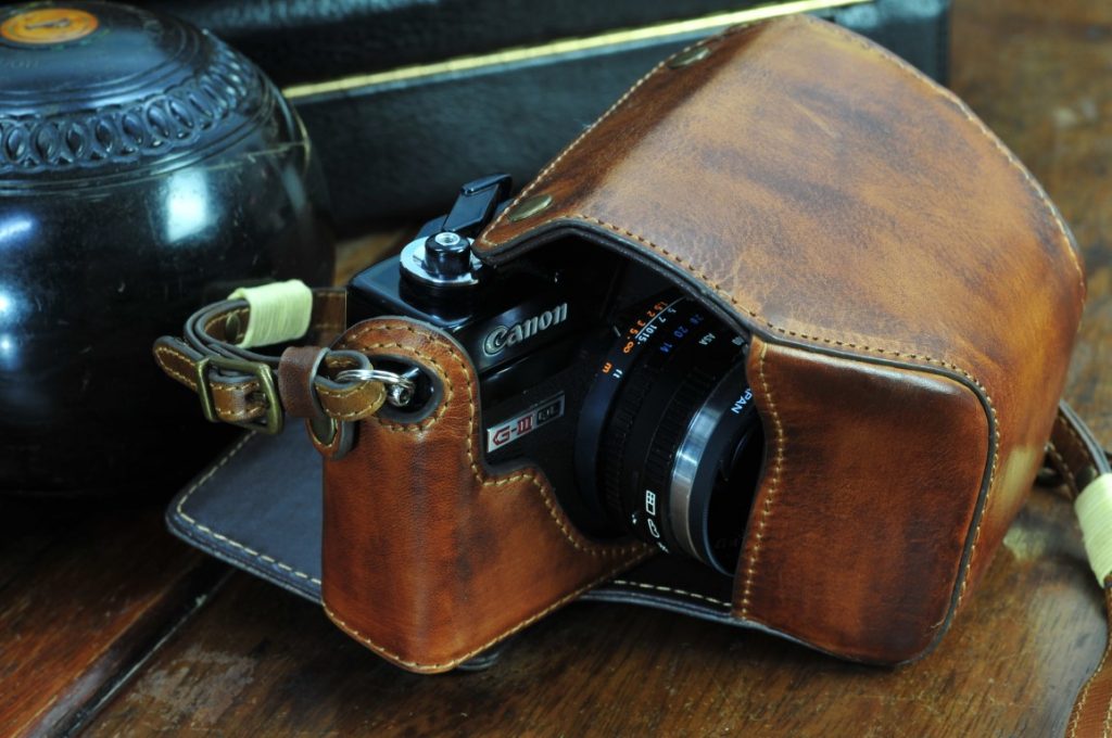 Canon Ql17 Series Leather Camera Case - kaza-deluxe