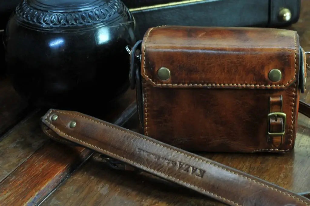 Canon Ql17 Series Leather Camera Case - kaza-deluxe