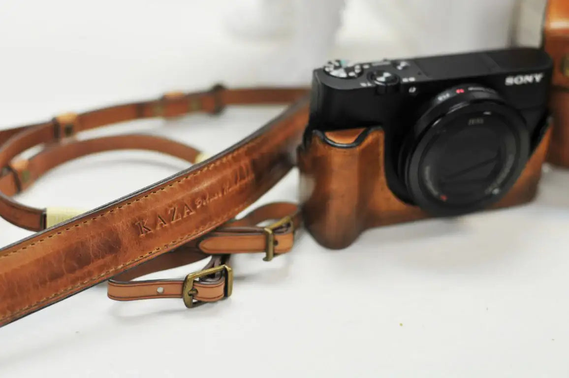 Sony RX100 VI / V / IV / M3 / M4 / M5 / M6 Series Leather Camera Case - kaza-deluxe