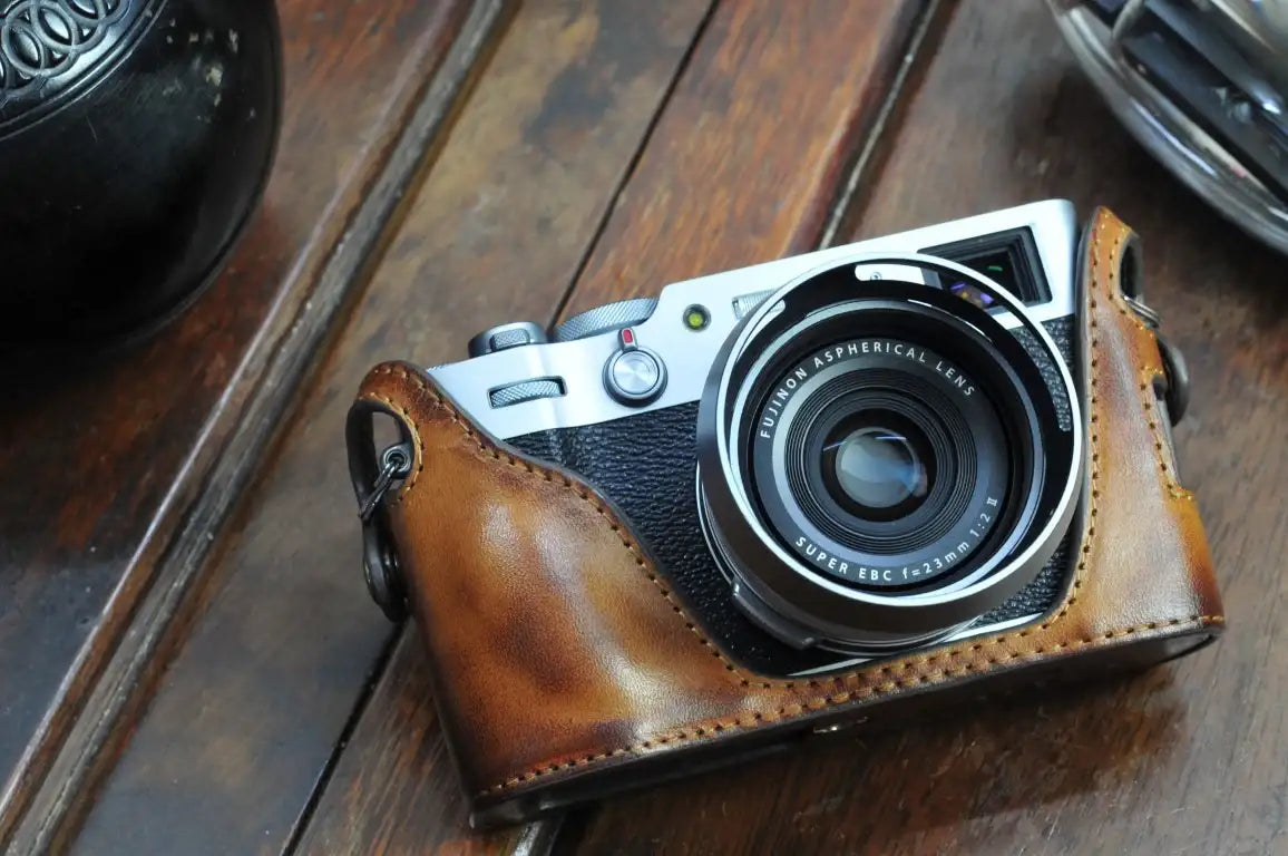 Fujifilm X 100V Leather Camera Case - kaza-deluxe