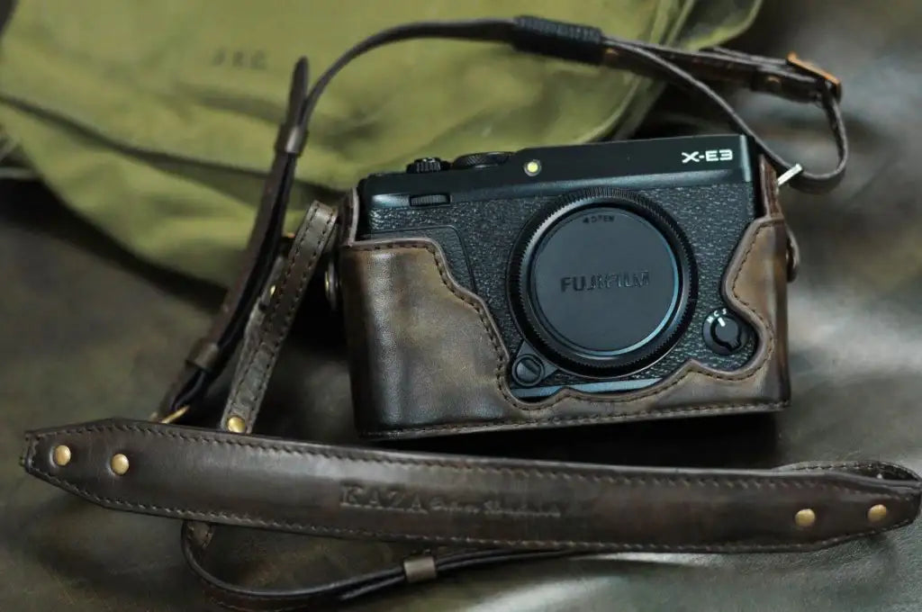 Fujifilm X E3 Leather Camera Case - kaza-deluxe