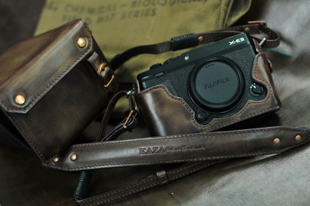 Fujifilm X E3 Leather Camera Case - kaza-deluxe