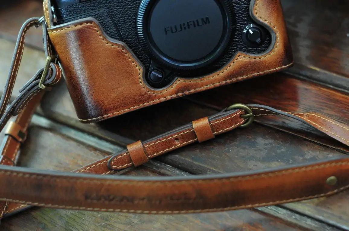 Fujifilm X E3 Leather Camera Case - kaza-deluxe