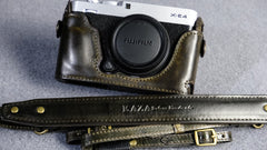 Fujifilm X E4 Leather Camera Case - kaza-deluxe