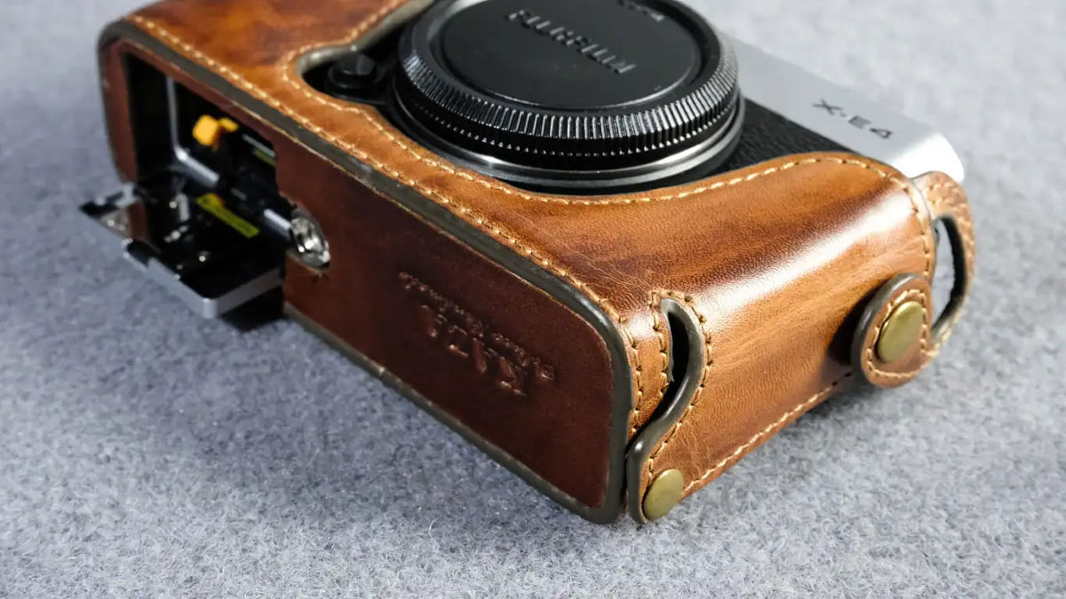 Fujifilm X E4 Leather Camera Case - kaza-deluxe