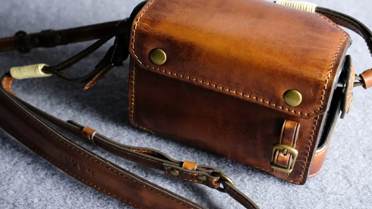 Fujifilm X E4 Leather Camera Case - kaza-deluxe