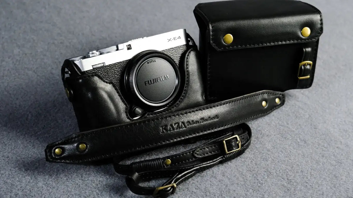 Fujifilm X E4 Leather Camera Case - kaza-deluxe