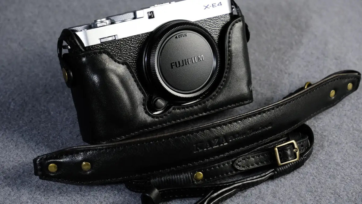 Fujifilm X E4 Leather Camera Case - kaza-deluxe