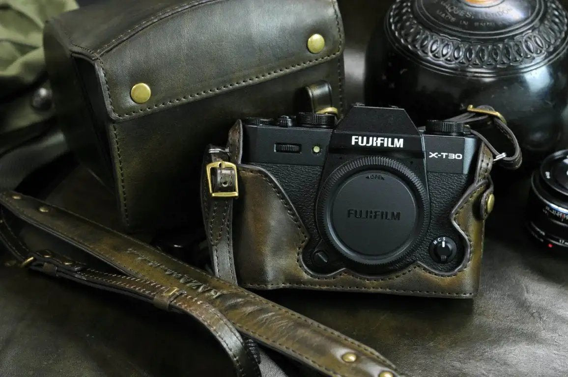 Fujifilm X T30 Leather Camera Case - kaza-deluxe