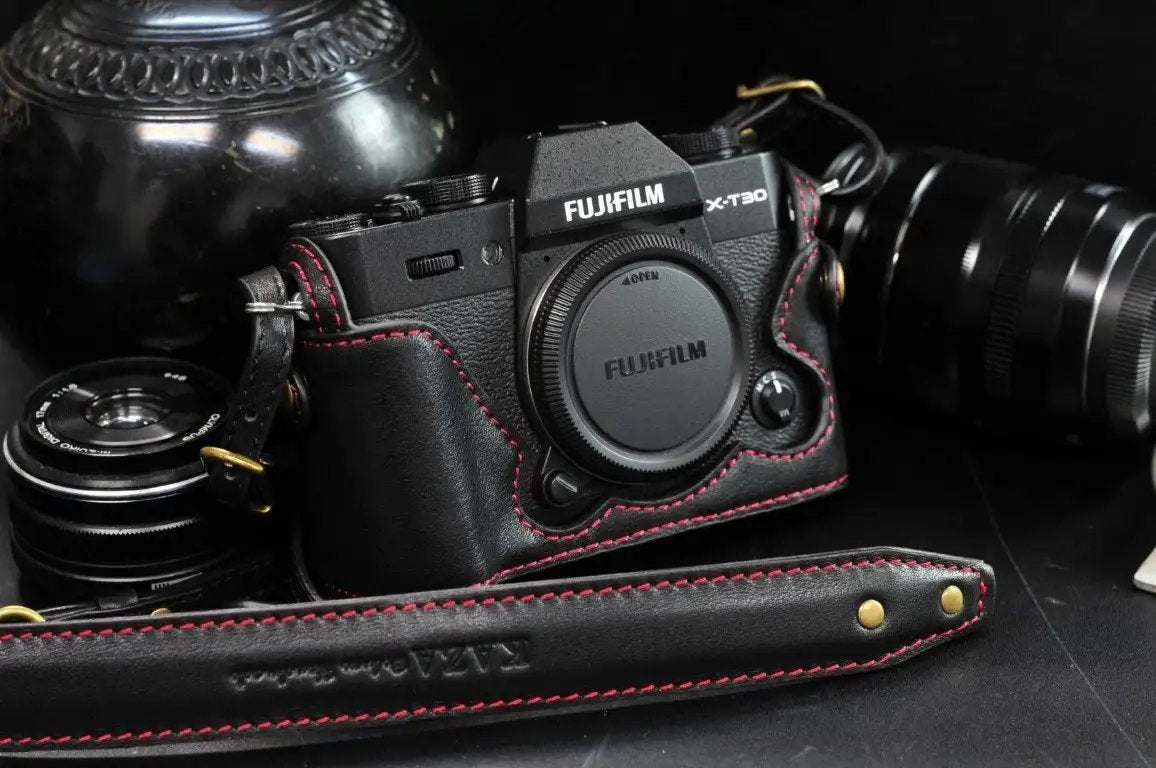 Fujifilm X T30 Leather Camera Case - kaza-deluxe