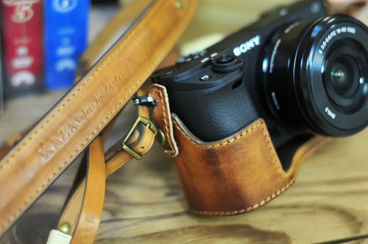 Sony A6300 Leather Camera Case - kaza-deluxe