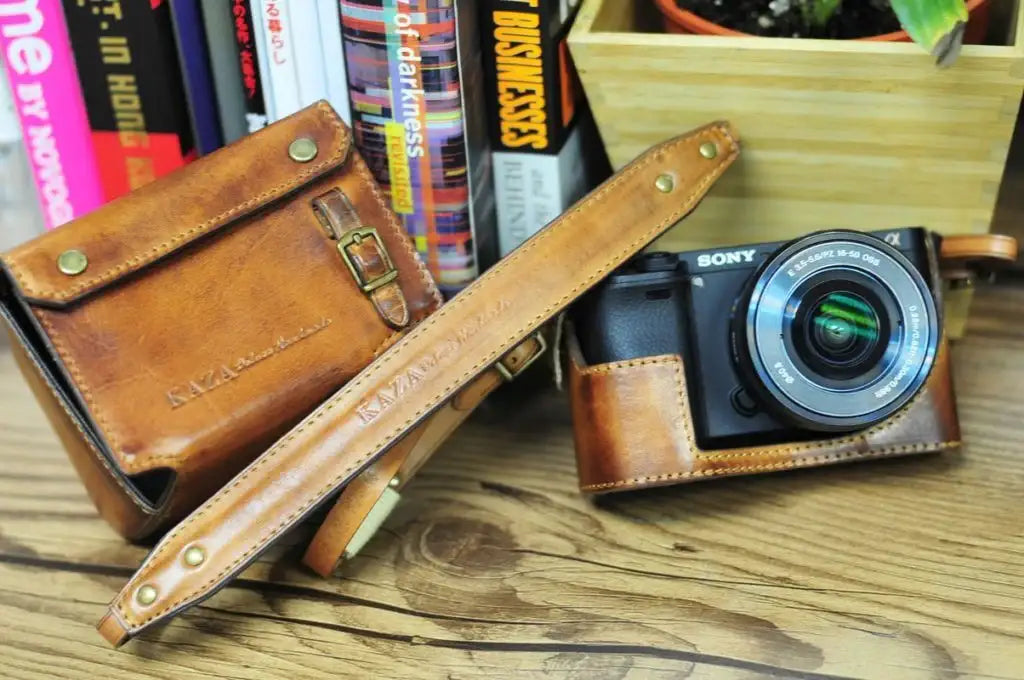 Sony A6300 Leather Camera Case - kaza-deluxe
