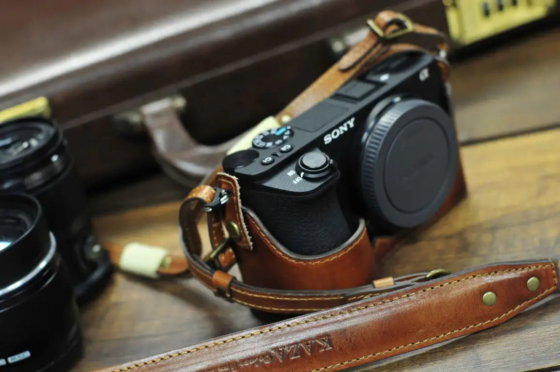 Sony A6500 Leather Camera Case - kaza-deluxe