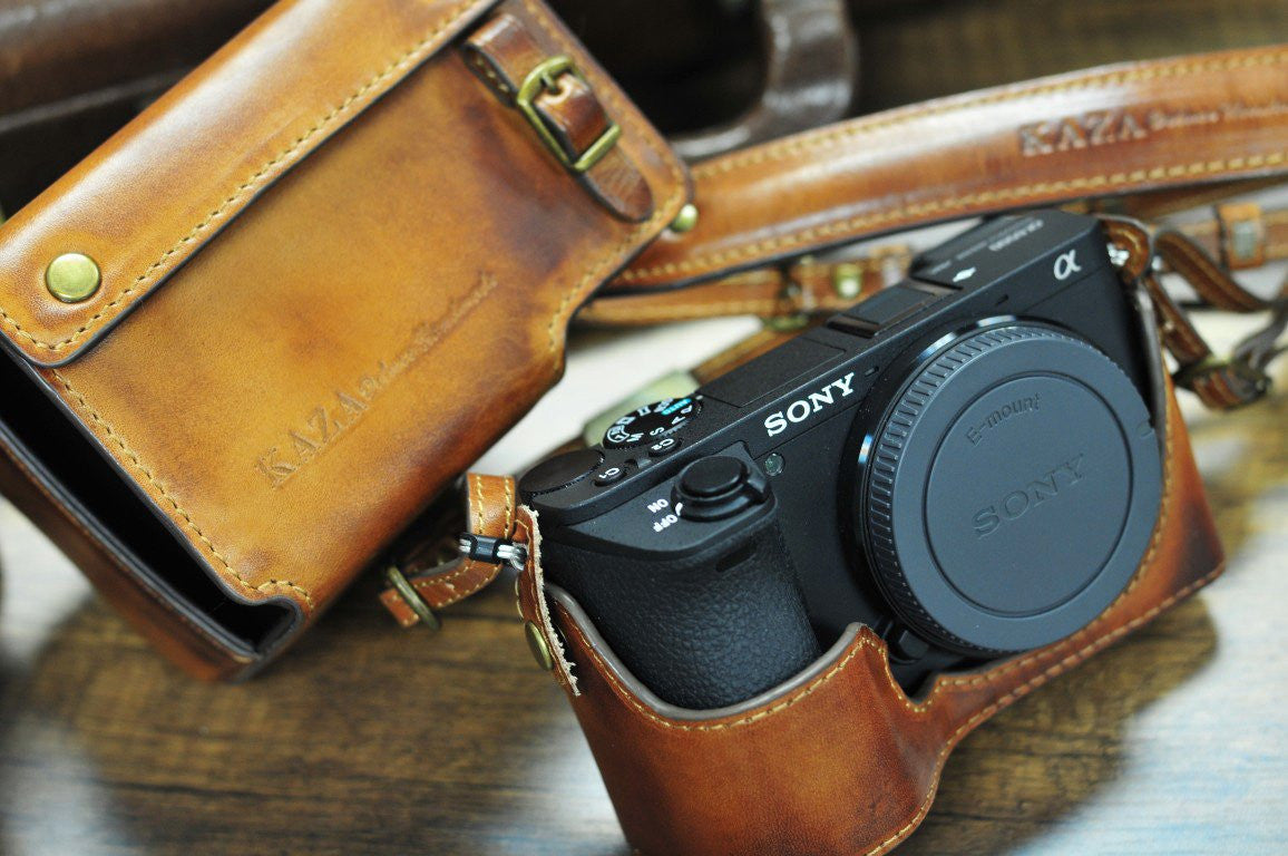 Sony A6500 Leather Camera Case - kaza-deluxe
