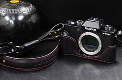 Fujifilm X T100 Leather Camera Case - kaza-deluxe