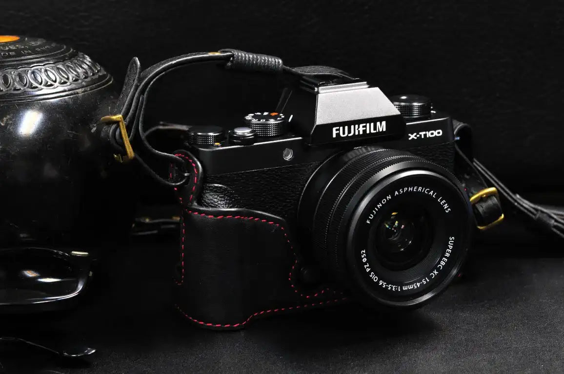 Fujifilm X T100 Leather Camera Case - Kaza-deluxe – Kaza Deluxe Fujifilm X T100 Leather Camera Case - Kaza-deluxe – Kaza Deluxe