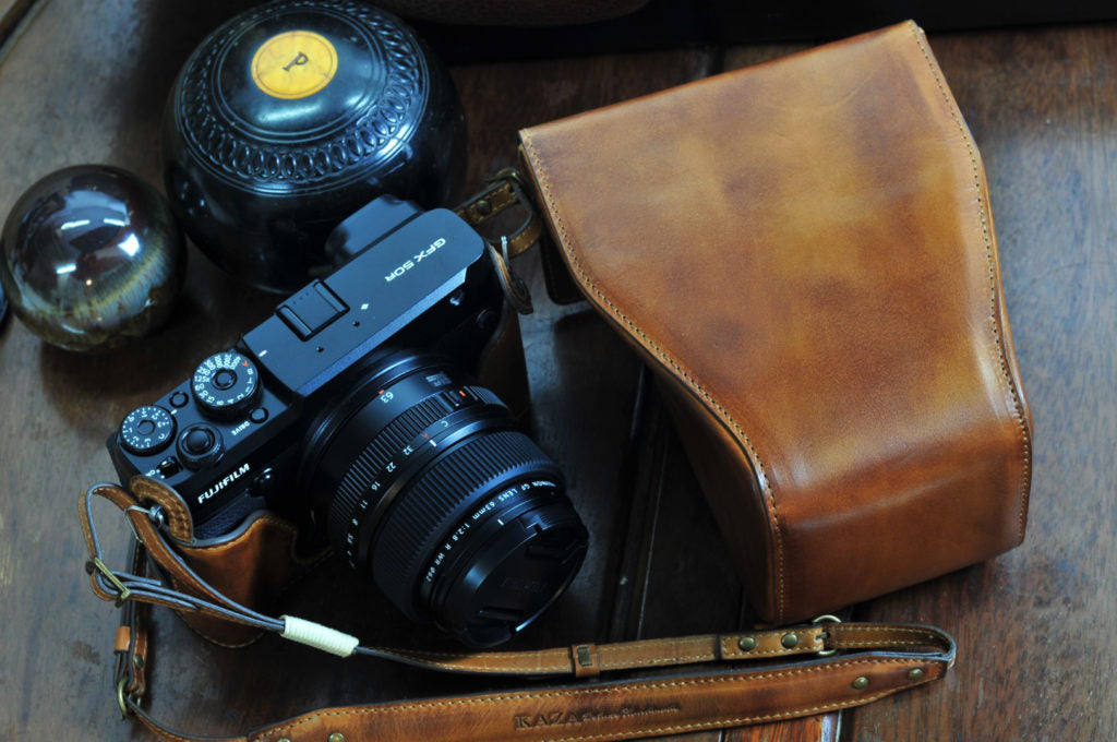 Fujifilm GFX50R Leather Camera Case - kaza-deluxe