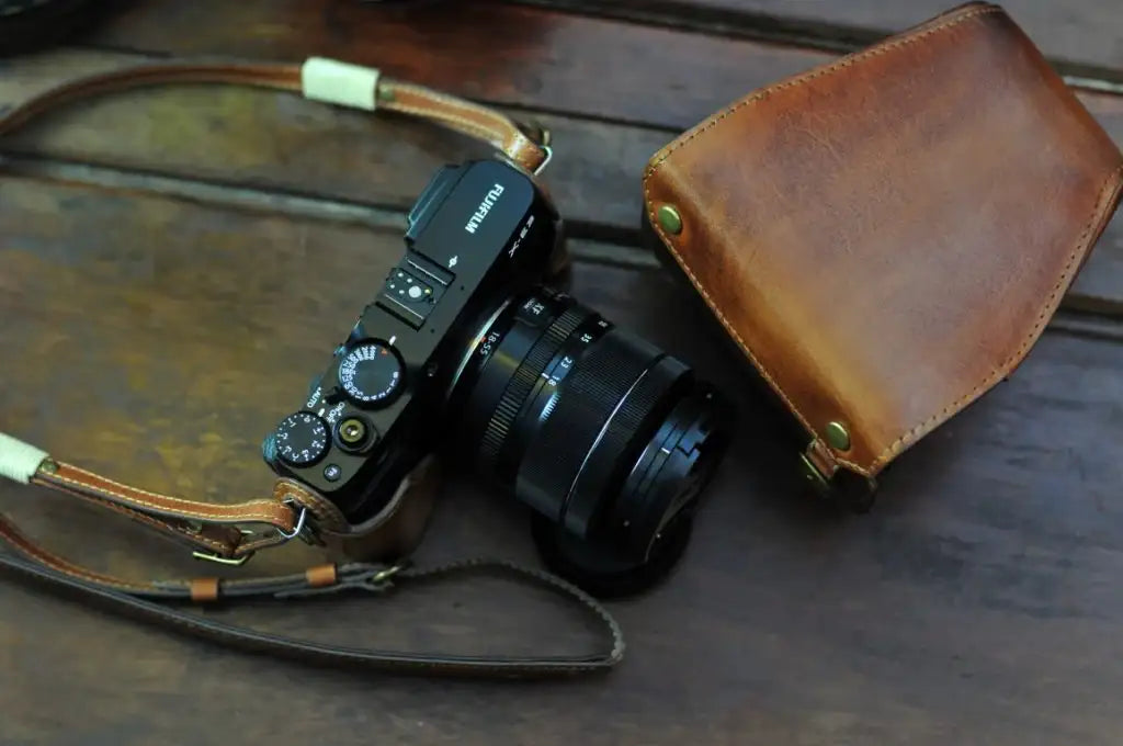 Fujifilm X E3 Leather Camera Case - kaza-deluxe